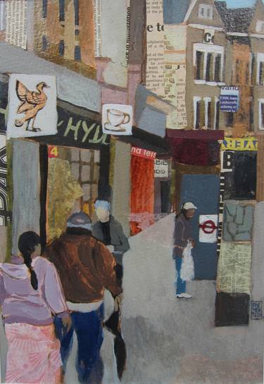 Original Figurative Cities Paintings by Justine Formentelli
