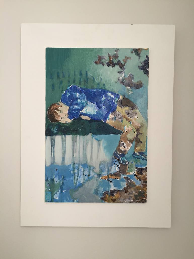 Original Figurative Children Painting by Justine Formentelli