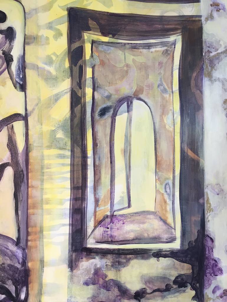 Original Expressionism Interiors Painting by Justine Formentelli