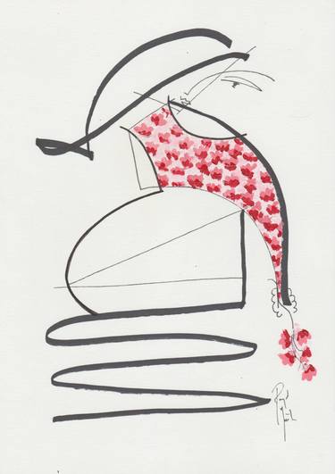 Original Abstract Women Drawings by Raquel Yunta