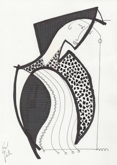 Original Abstract Women Drawings by Raquel Yunta