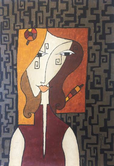 Original Abstract Women Paintings by Raquel Yunta