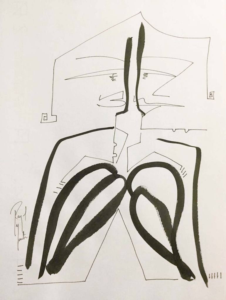 Original Abstract Women Drawings by Raquel Yunta