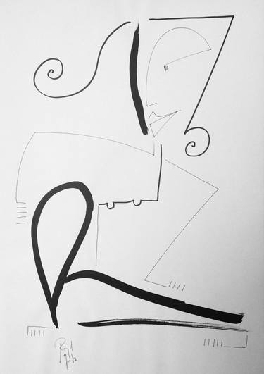 Original Women Drawings by Raquel Yunta