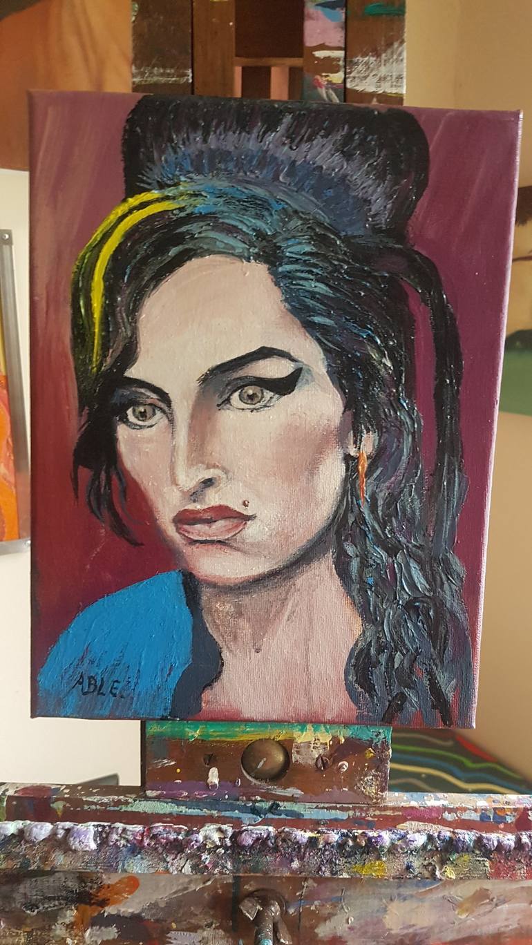 Original Expressionism Portrait Painting by Colin Able