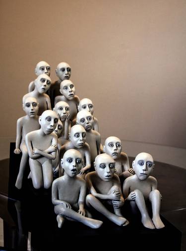 Original Figurative People Sculpture by Shahrzad Amin
