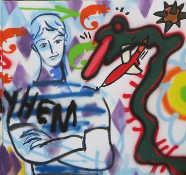 Original Expressionism Graffiti Paintings by bernard ROLLAND