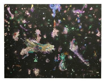 Original Outer Space Painting by Maria Astrid Vergara