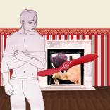 There is a cow in the fireplace by Digdem Ay