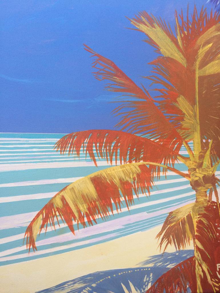 Original Art Deco Beach Painting by Victoria Fomina