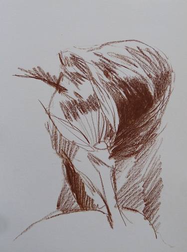 Original Figurative Portrait Drawings by Frederic Belaubre