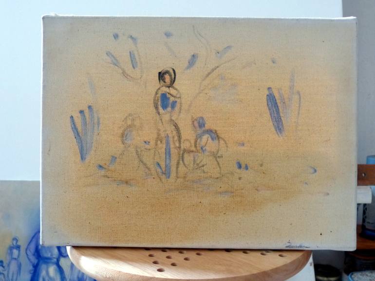 Original Figurative Children Painting by Frederic Belaubre