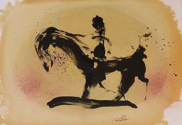 Original Figurative Horse Paintings by Frederic Belaubre