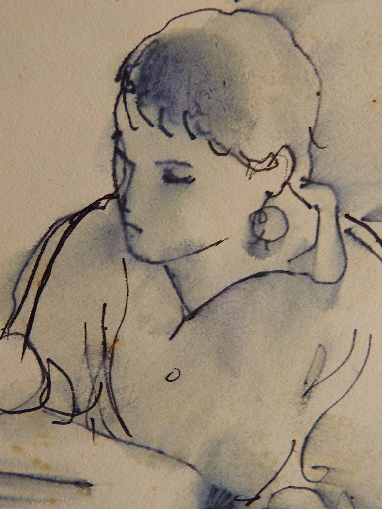 Original Figurative Women Drawing by Frederic Belaubre