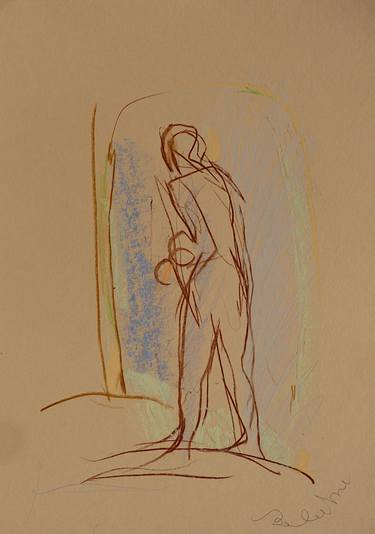 Original Figurative Nude Drawings by Frederic Belaubre