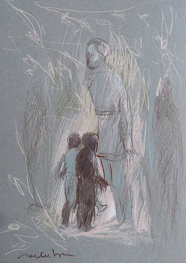 Original Figurative Children Drawings by Frederic Belaubre