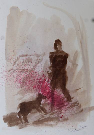 Original Dogs Drawings by Frederic Belaubre