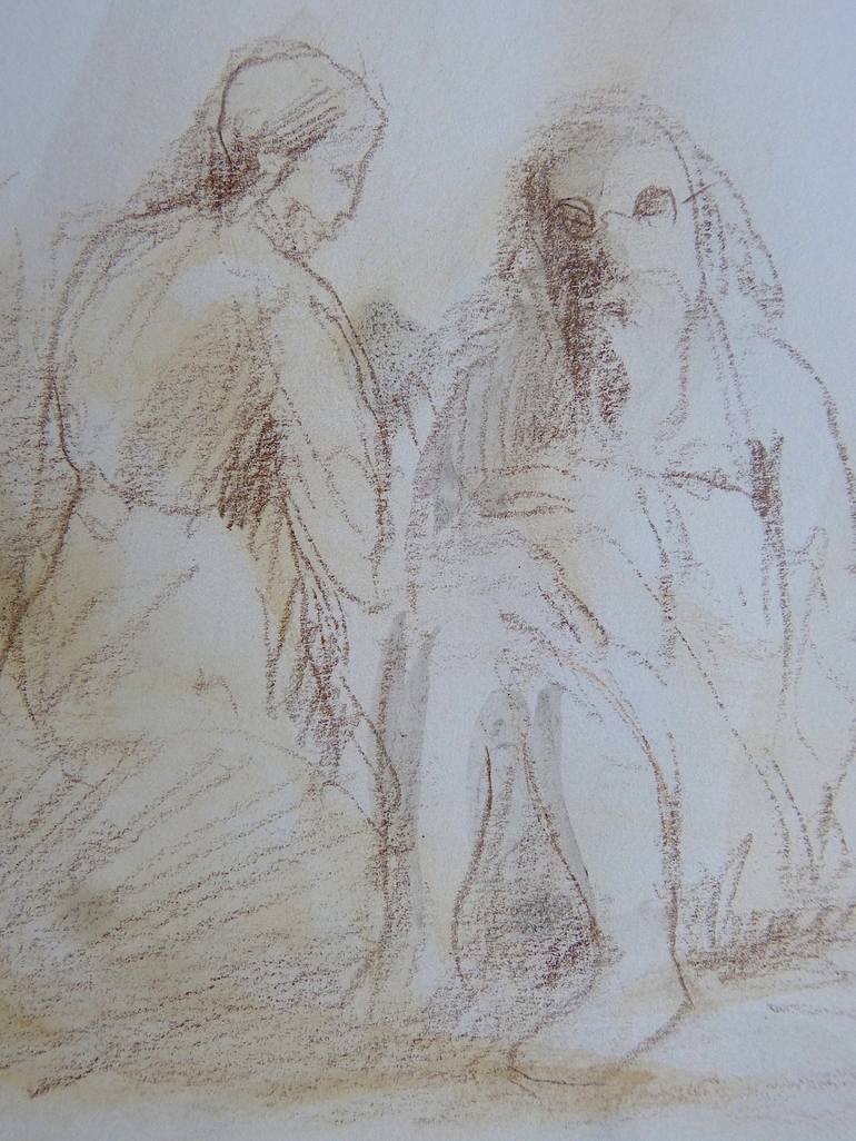 Original People Drawing by Frederic Belaubre