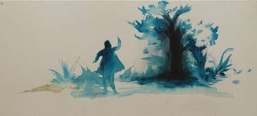 Original Figurative Landscape Drawings by Frederic Belaubre