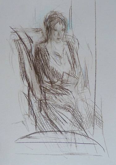 Original Figurative People Drawings by Frederic Belaubre