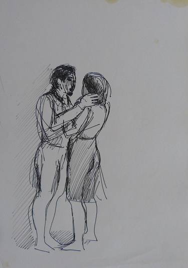 Original Figurative Erotic Drawings by Frederic Belaubre