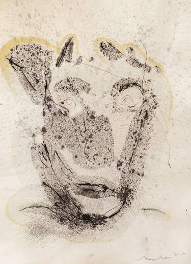 Original Expressionism Portrait Drawings by Frederic Belaubre