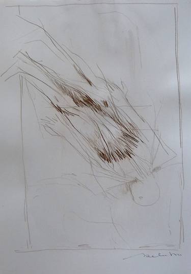Original Figurative People Drawings by Frederic Belaubre