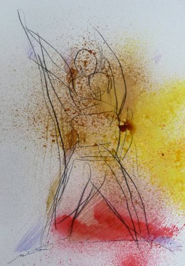 Original Expressionism Women Drawings by Frederic Belaubre