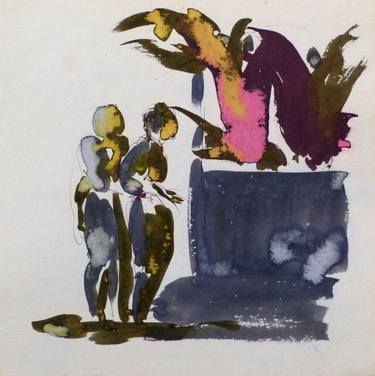 Original Figurative Garden Drawings by Frederic Belaubre