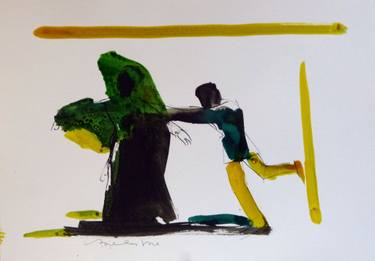 Original Figurative People Drawings by Frederic Belaubre