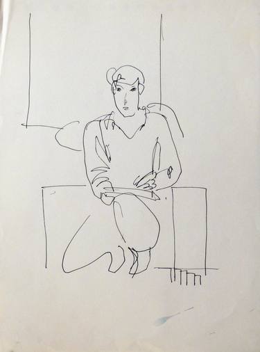 Original Portraiture Portrait Drawings by Frederic Belaubre