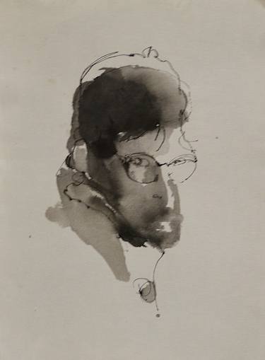 Original Figurative Portrait Drawings by Frederic Belaubre