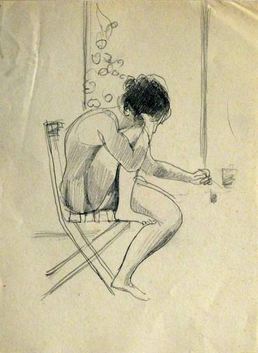 Original Figurative Women Drawings by Frederic Belaubre
