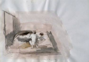 Original Figurative Erotic Drawings by Frederic Belaubre