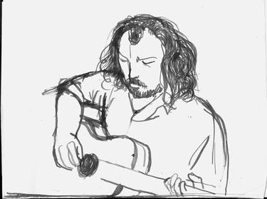 Original Figurative People Drawings by Frederic Belaubre
