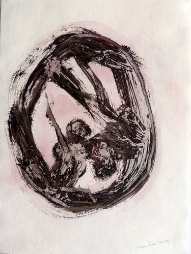 Original Figurative Abstract Drawings by Frederic Belaubre