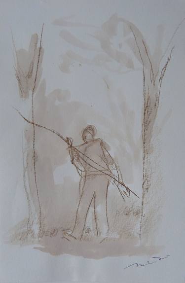Original Figurative People Drawings by Frederic Belaubre