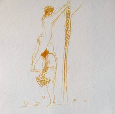 Original Figurative Garden Drawings by Frederic Belaubre