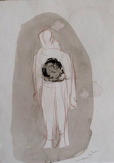 Original Figurative People Drawings by Frederic Belaubre
