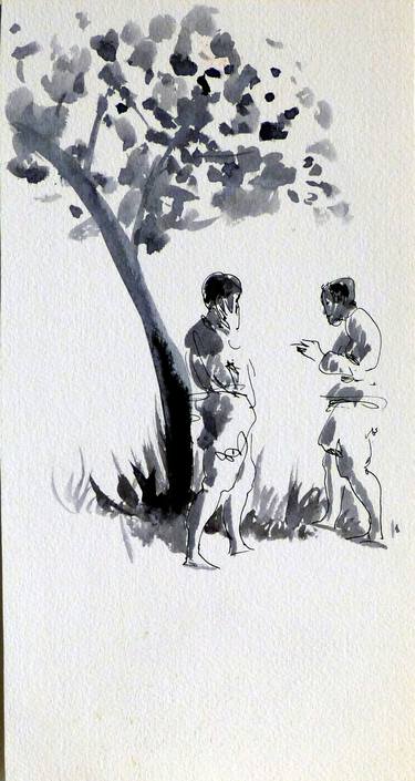 Original Figurative Classical Mythology Drawings by Frederic Belaubre