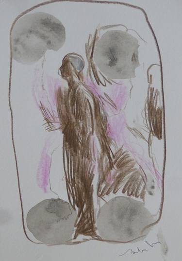 Original Figurative Women Drawings by Frederic Belaubre