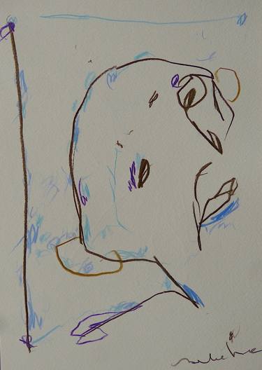 Original Figurative People Drawings by Frederic Belaubre