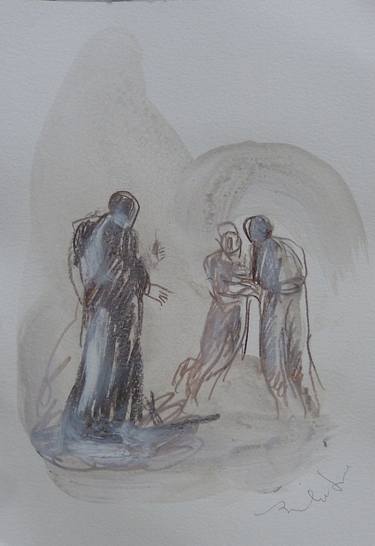 Original Figurative Love Drawings by Frederic Belaubre