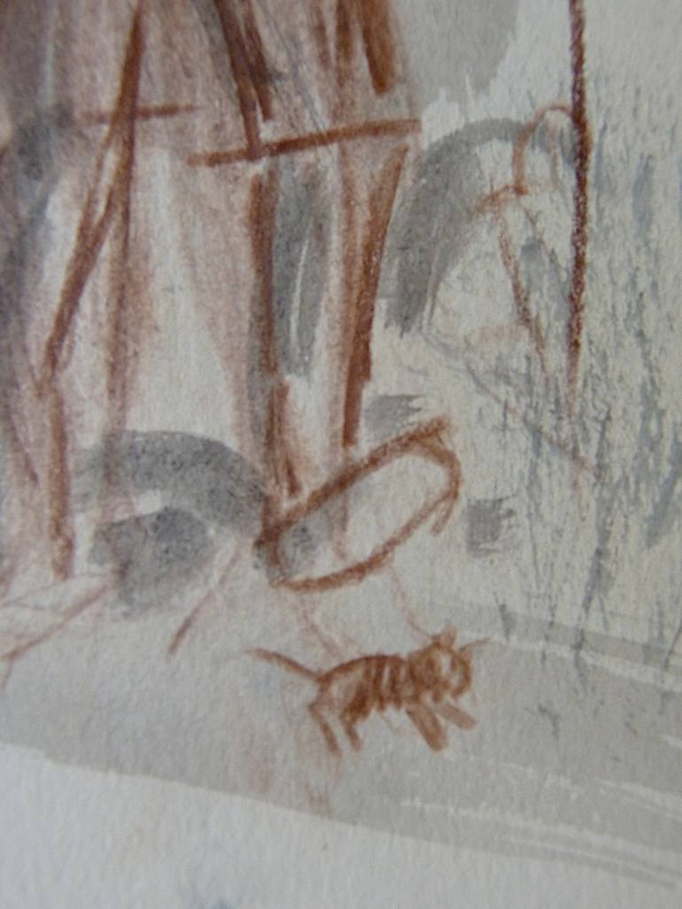 Original Figurative Cats Drawing by Frederic Belaubre