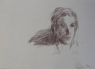 Original Figurative Women Drawings by Frederic Belaubre
