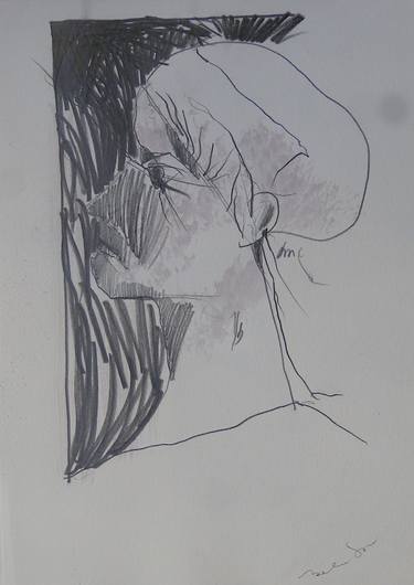 Original Figurative Women Drawings by Frederic Belaubre