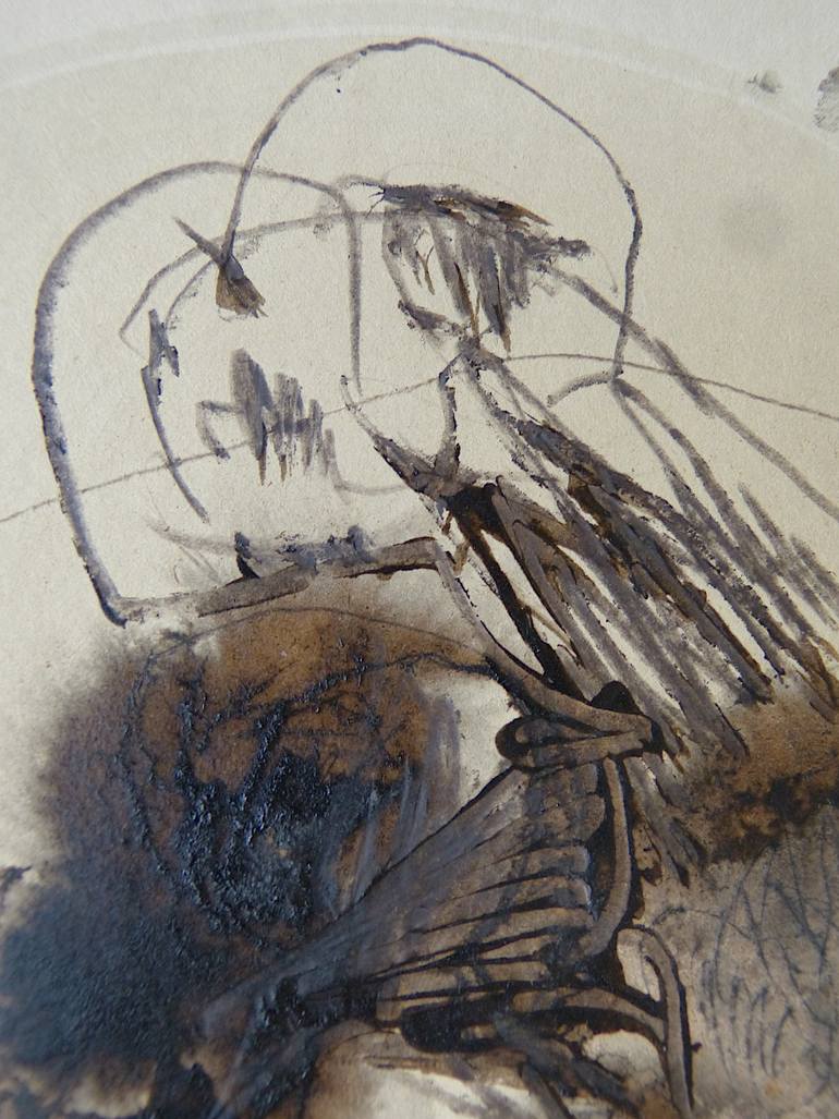 Original Figurative Erotic Drawing by Frederic Belaubre