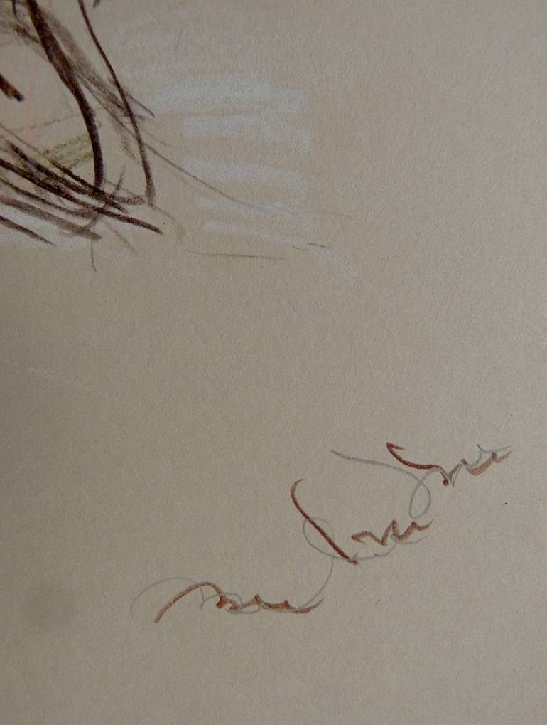 Original Figurative Nude Drawing by Frederic Belaubre