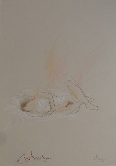 Original Figurative Nude Drawings by Frederic Belaubre