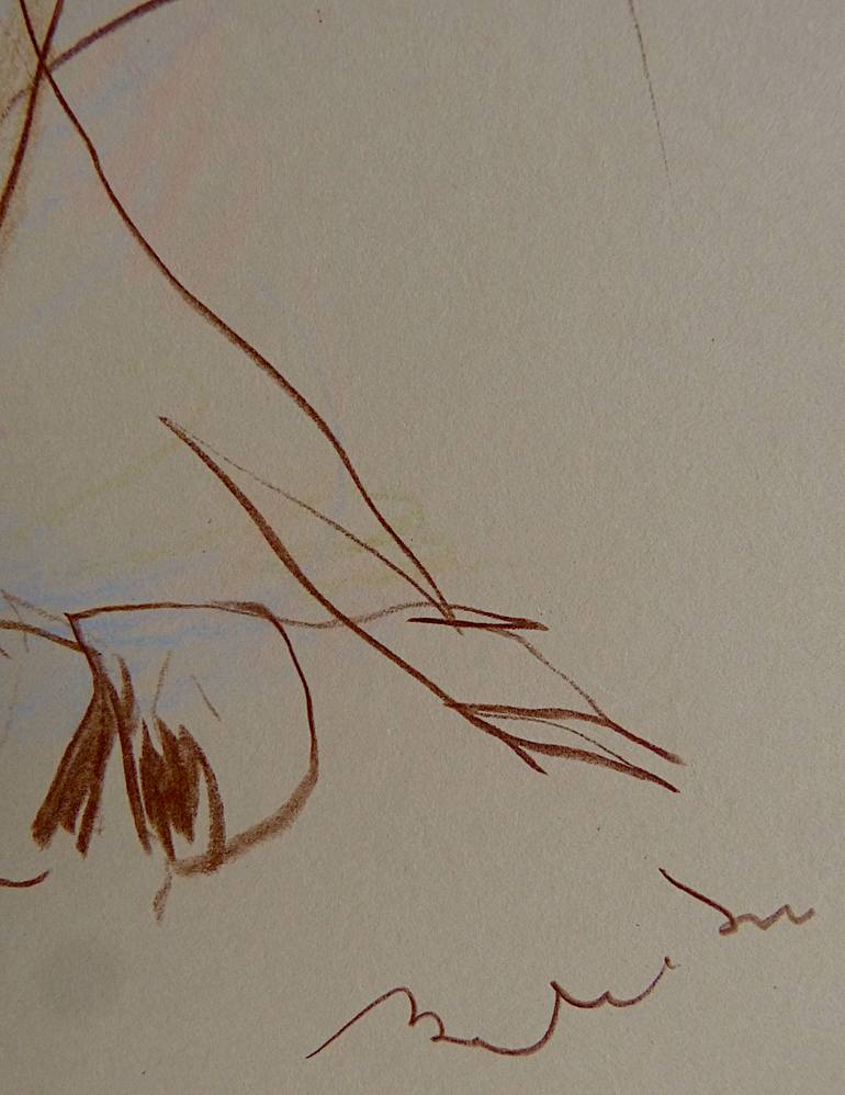 Original Figurative Nude Drawing by Frederic Belaubre
